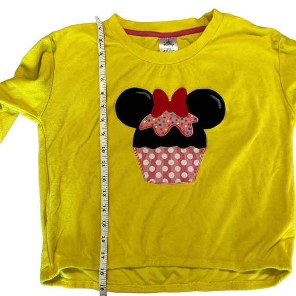 Disney Store Yellow Swim Terrycloth Coverup Minnie Cupcake Applique size 11/12 - Picture 5 of 7